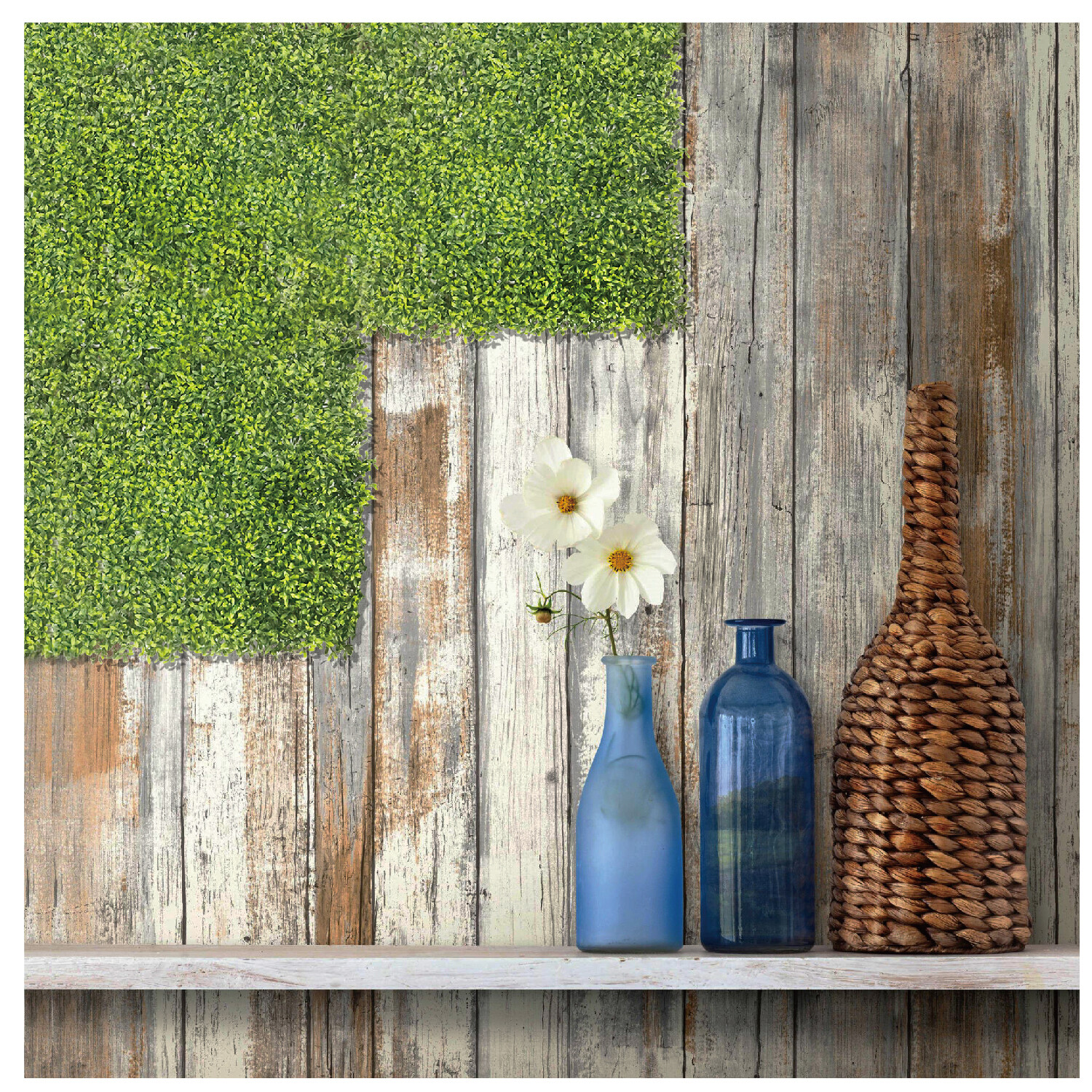 20″ Artificial Faux Green Tea Mat Wall Hedge Decor Privacy Fence Panel Grass DIY