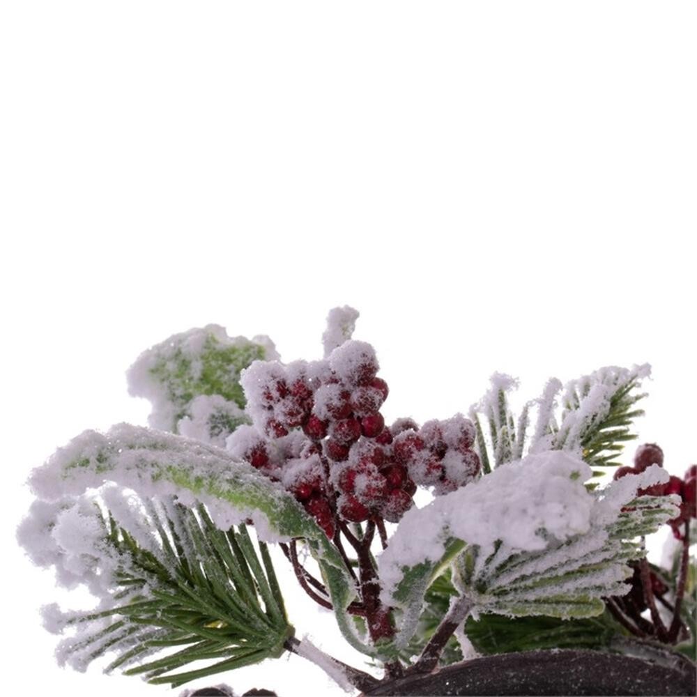 Vickerman 12″ Artificial Frosted Green Berry/Pinecone Pine Wreath