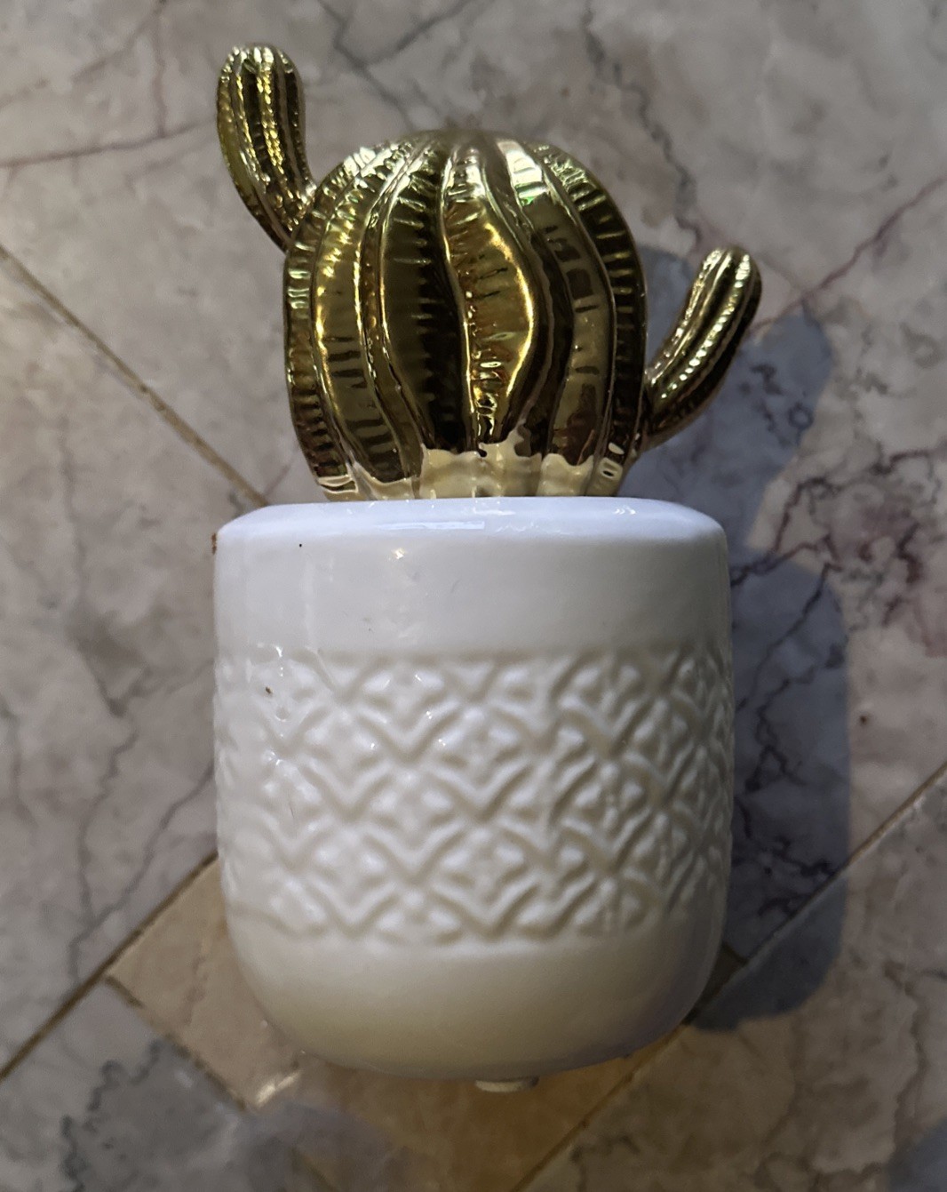 Ring Holder Gold Cactus Design Retired Pier 1
