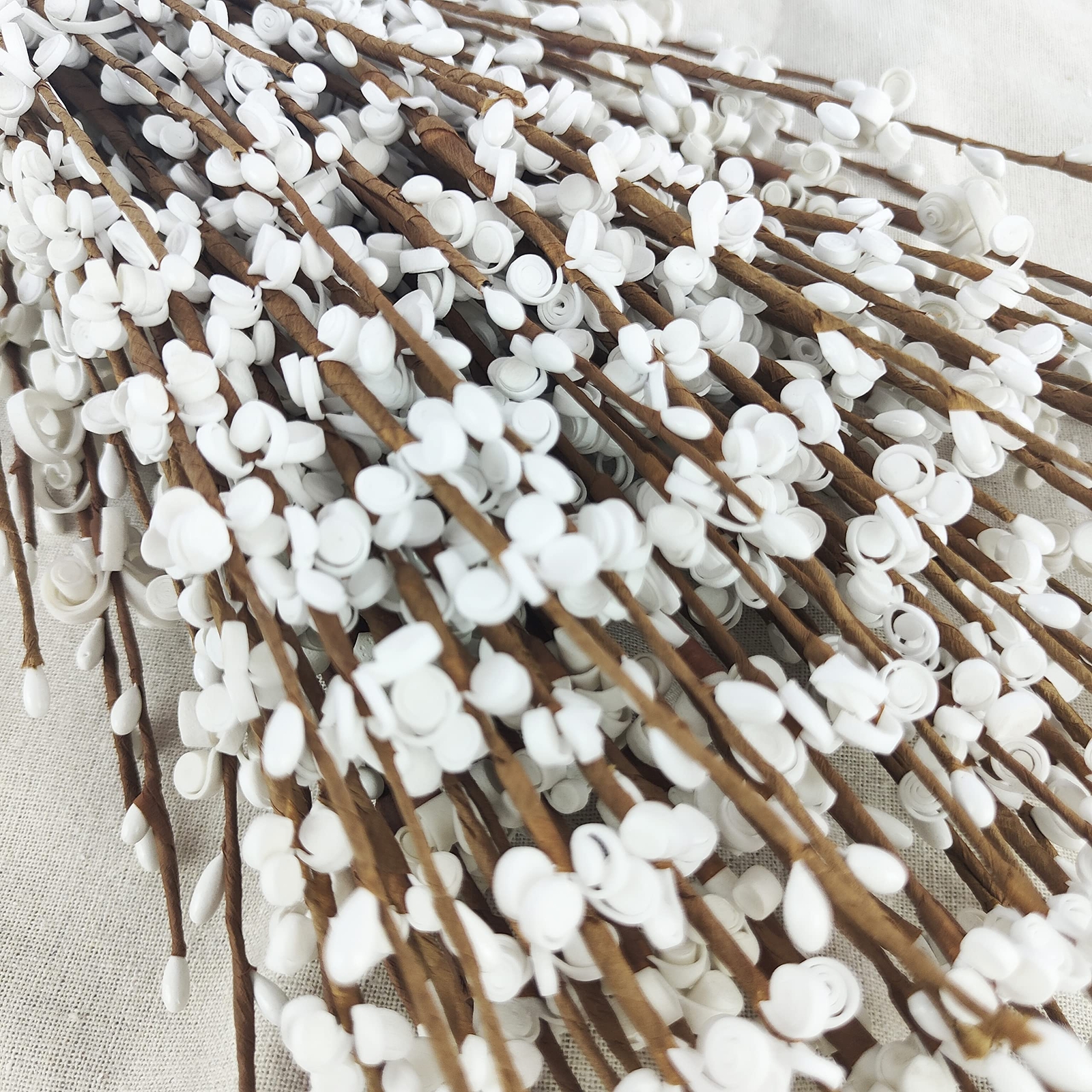 10 Pieces 29.5″ Long of Artificial Flowers Faux Jasmine Fake Flower Pussy Wil…