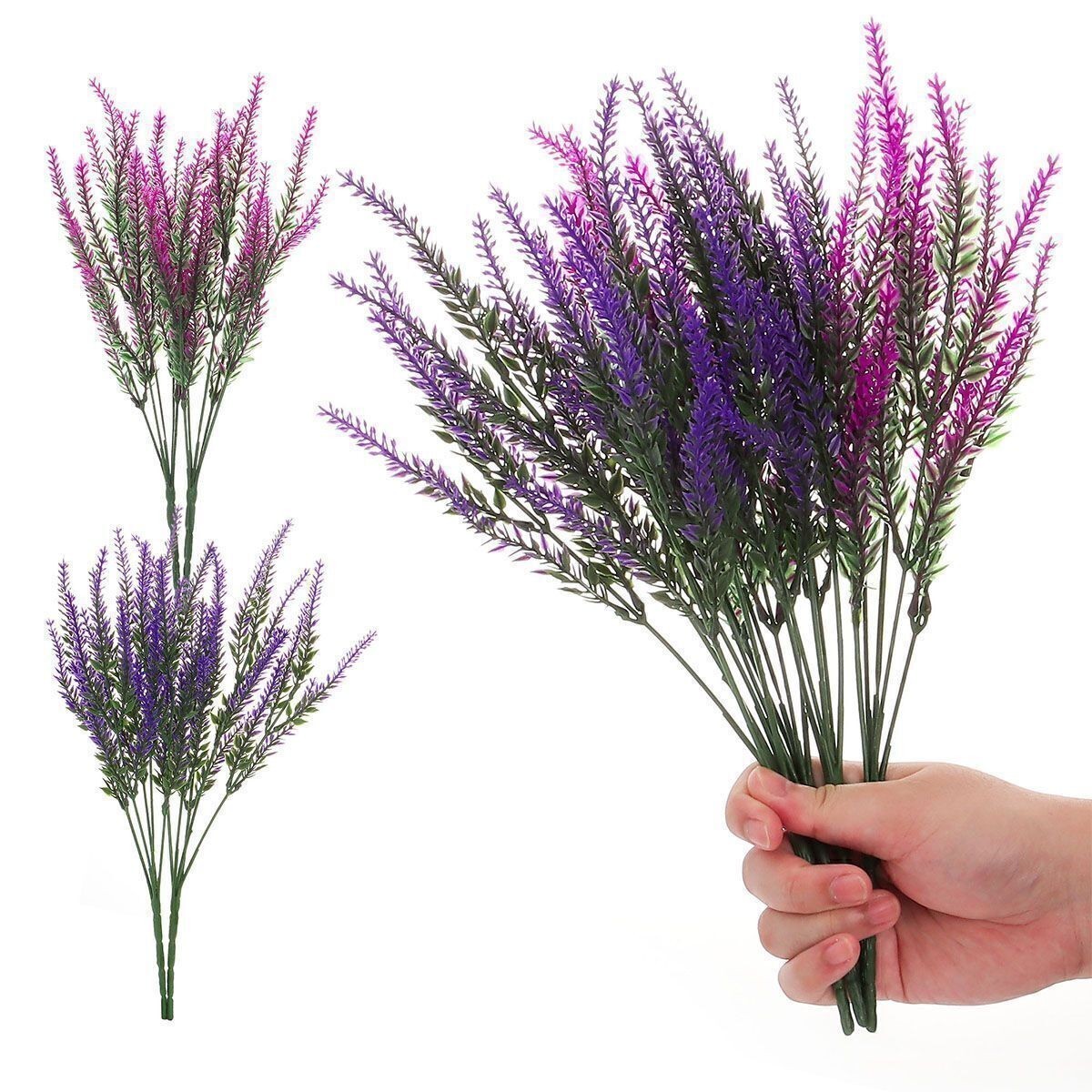 4 Bundles Artificial Flowers Fake Plants In Outdoor Garden Decor UV Resistant