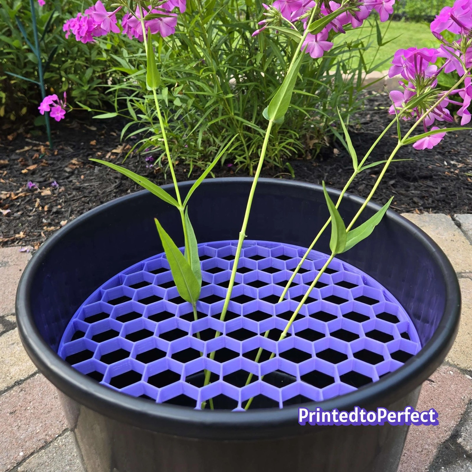 flower bucket grid for harvesting and transporting