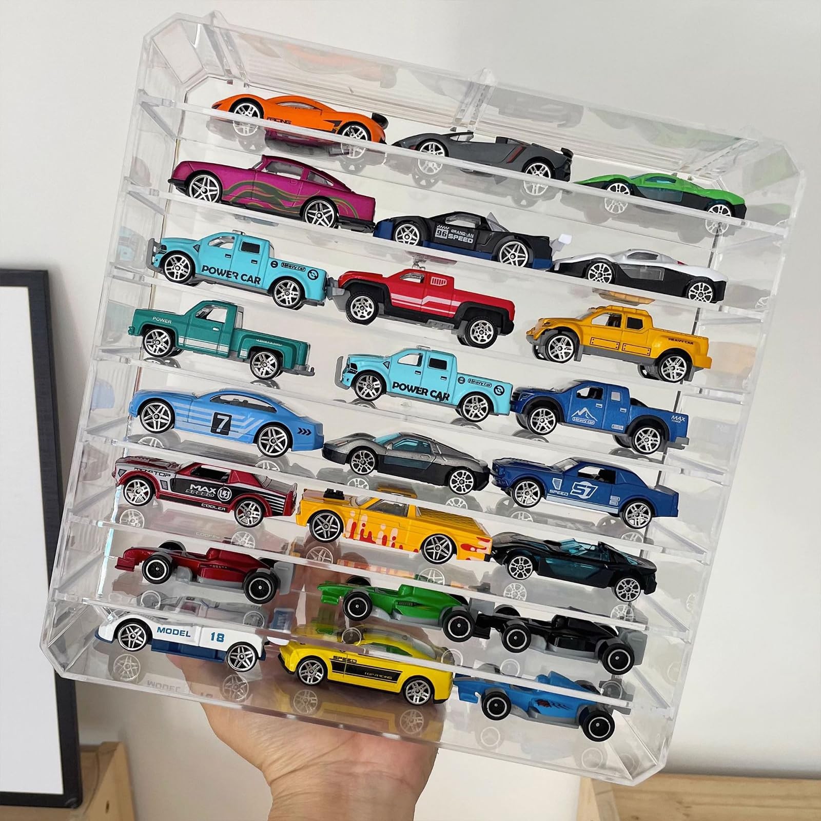 Scale Matchbox Wheels Toy Car Display Case, Acrylic Box Transparent