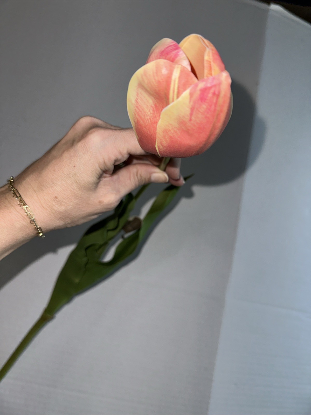 Winward Peach Tulip 23” Faux Florals NEW