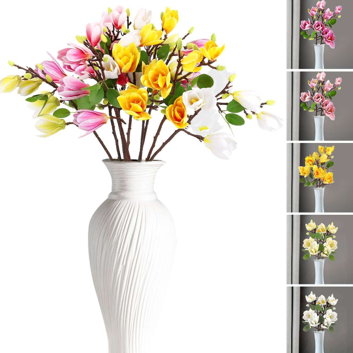 Artificial Magnolia Flowers Simulation Fake Flower Wedding Party Garden Decor
