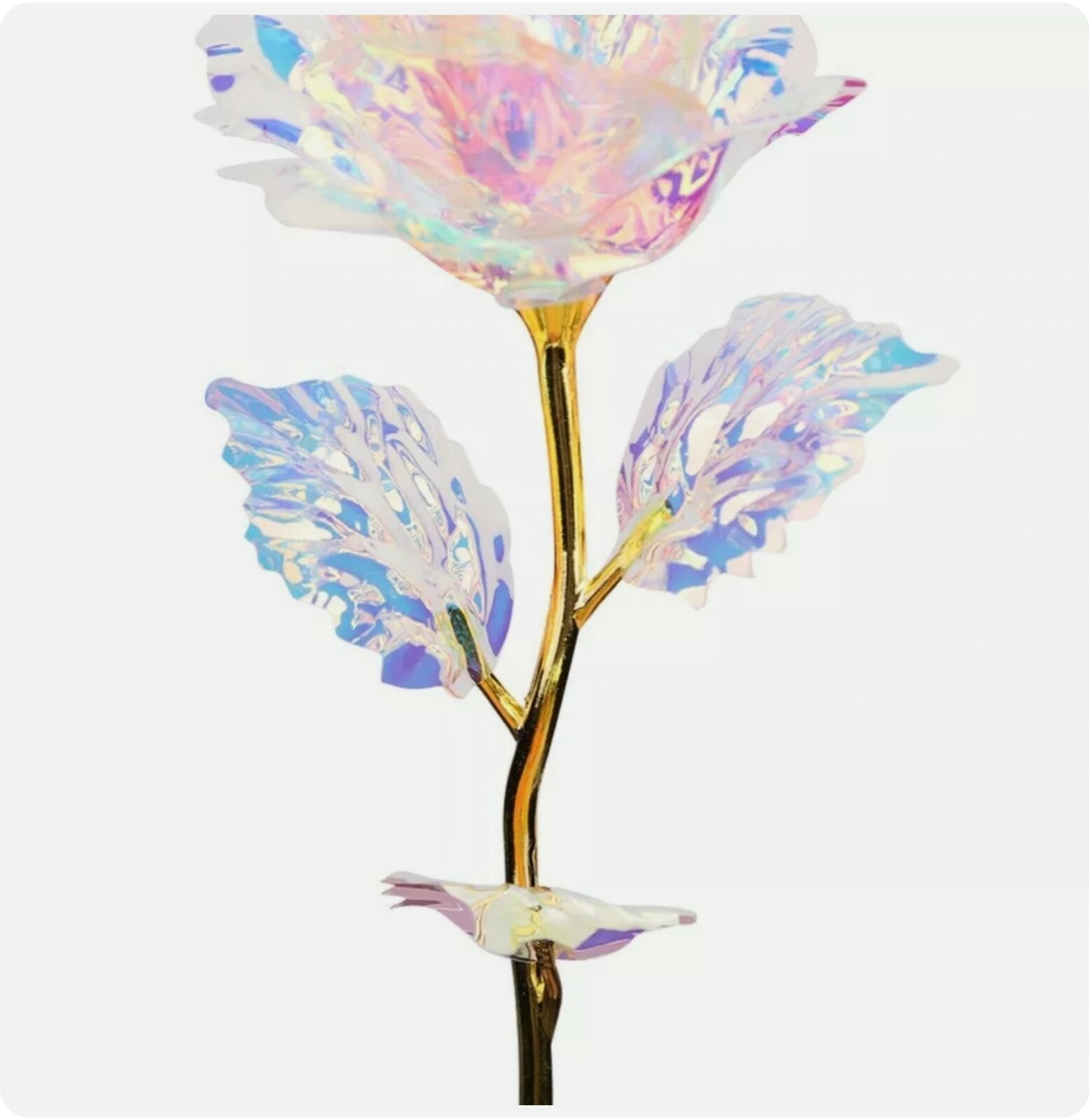 Galaxy Rose with “Love” Stand Great Gift for Mothers Day, Birthday, Anniversary