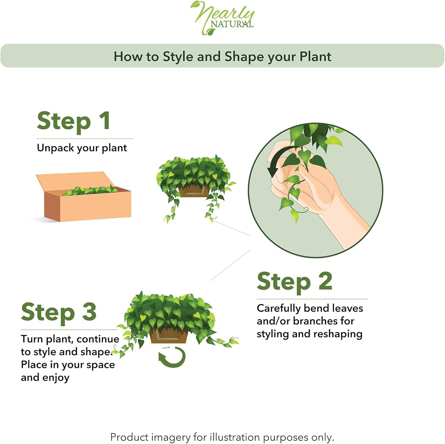 34” Artificial Pothos Ivy Plant in Ledge Basket for Effortless Home Elegance