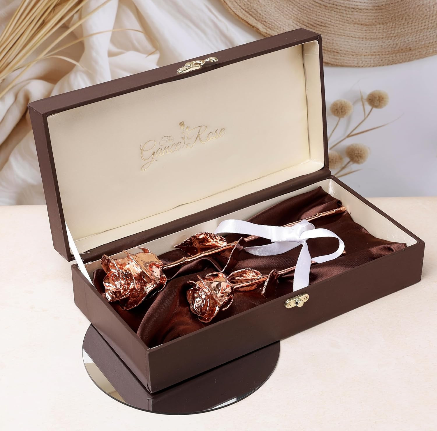 24K Rose Gold Dipped Handmade Rose in Gift Box – Perfect for Any Occasion