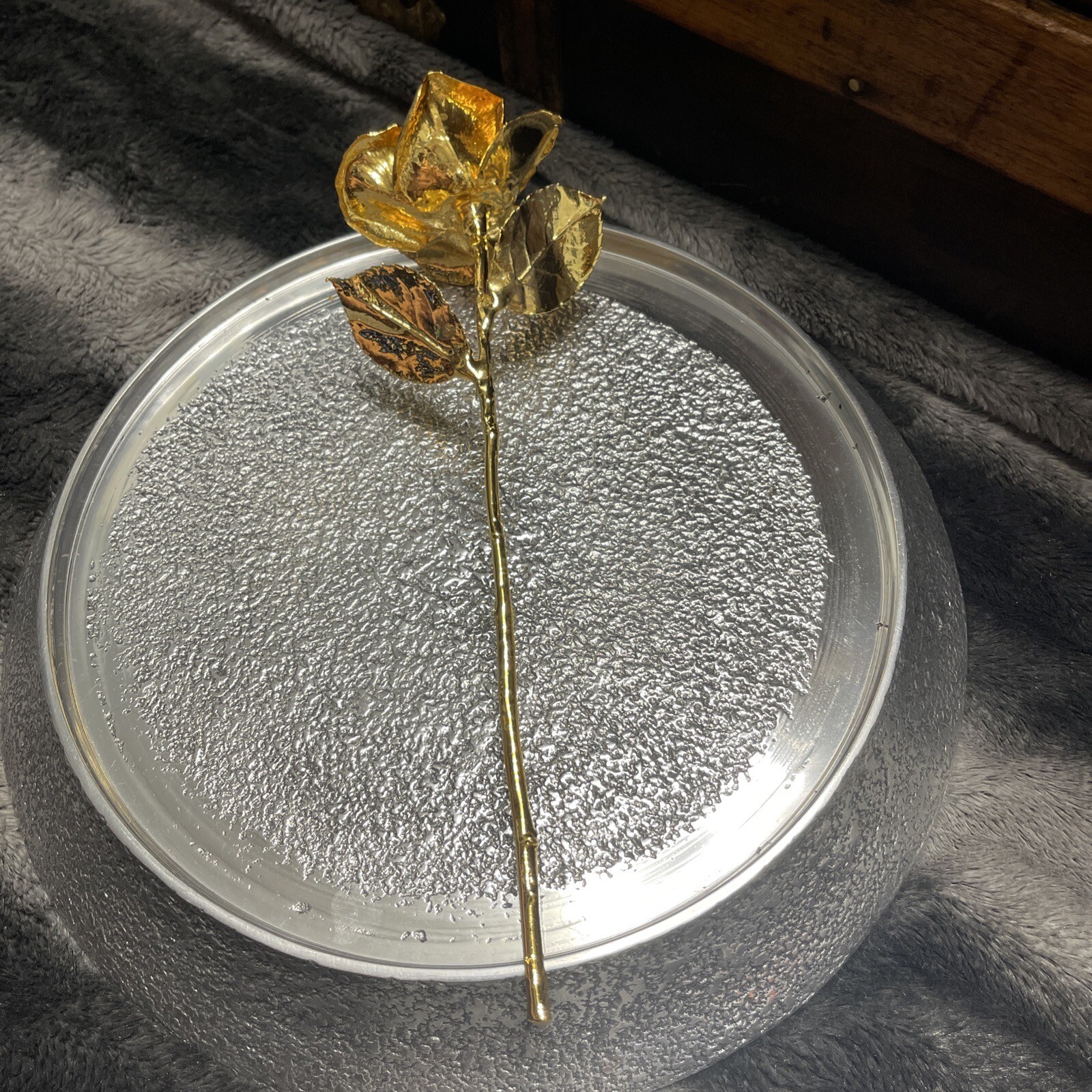 Real Rose Preserved And Dipped Completely In 24Kt. Gold