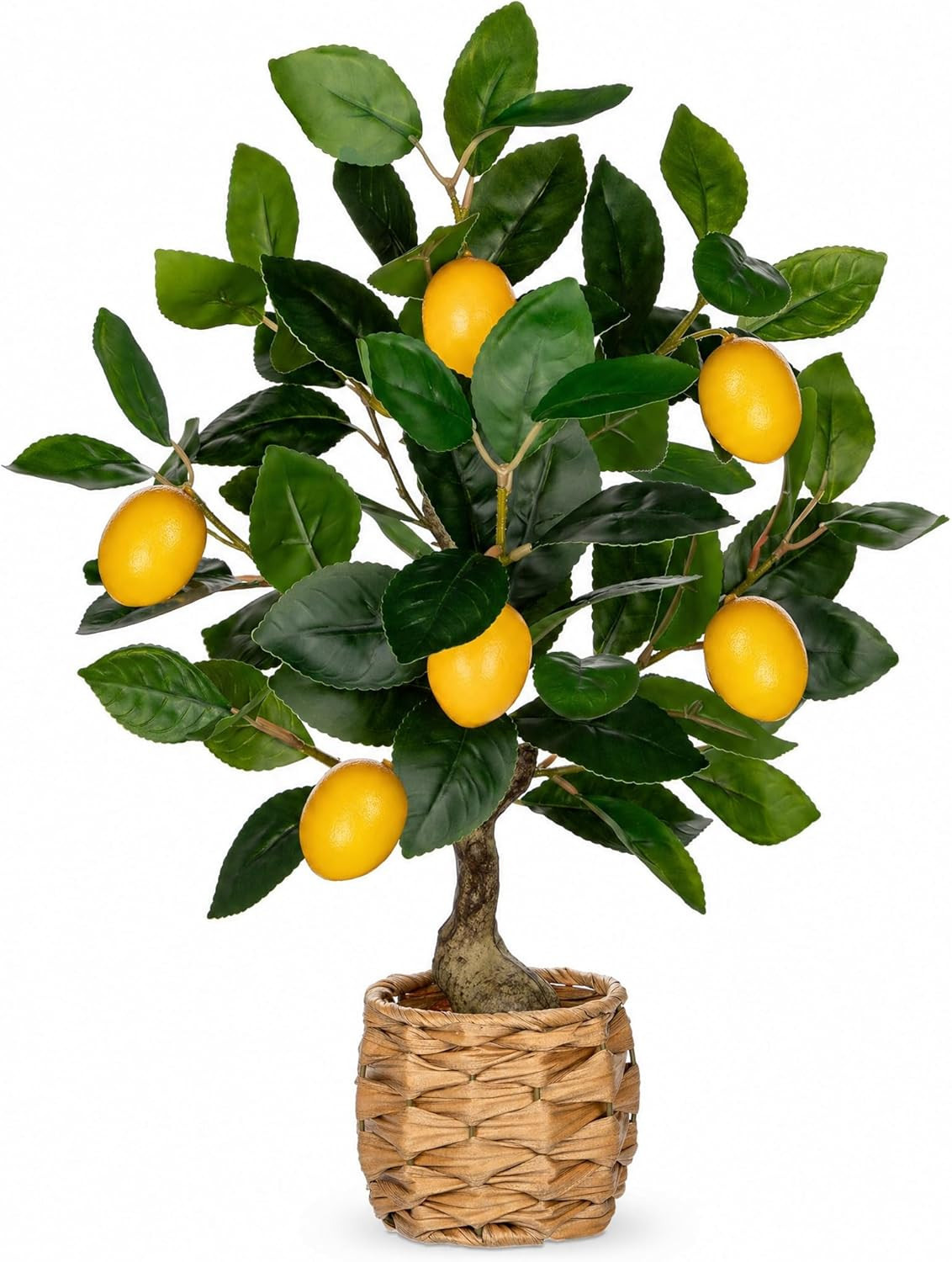 Artificial Potted Plants 17.3 Inches Small Fake Lemon Tree Artificial Lemons Cit