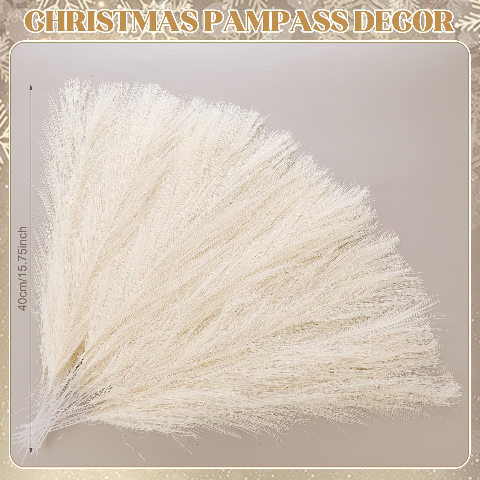 50 Pcs Christmas Pampas Grass Tree Decor 16.5 Inch Boho Faux Pampas Grass Tre…