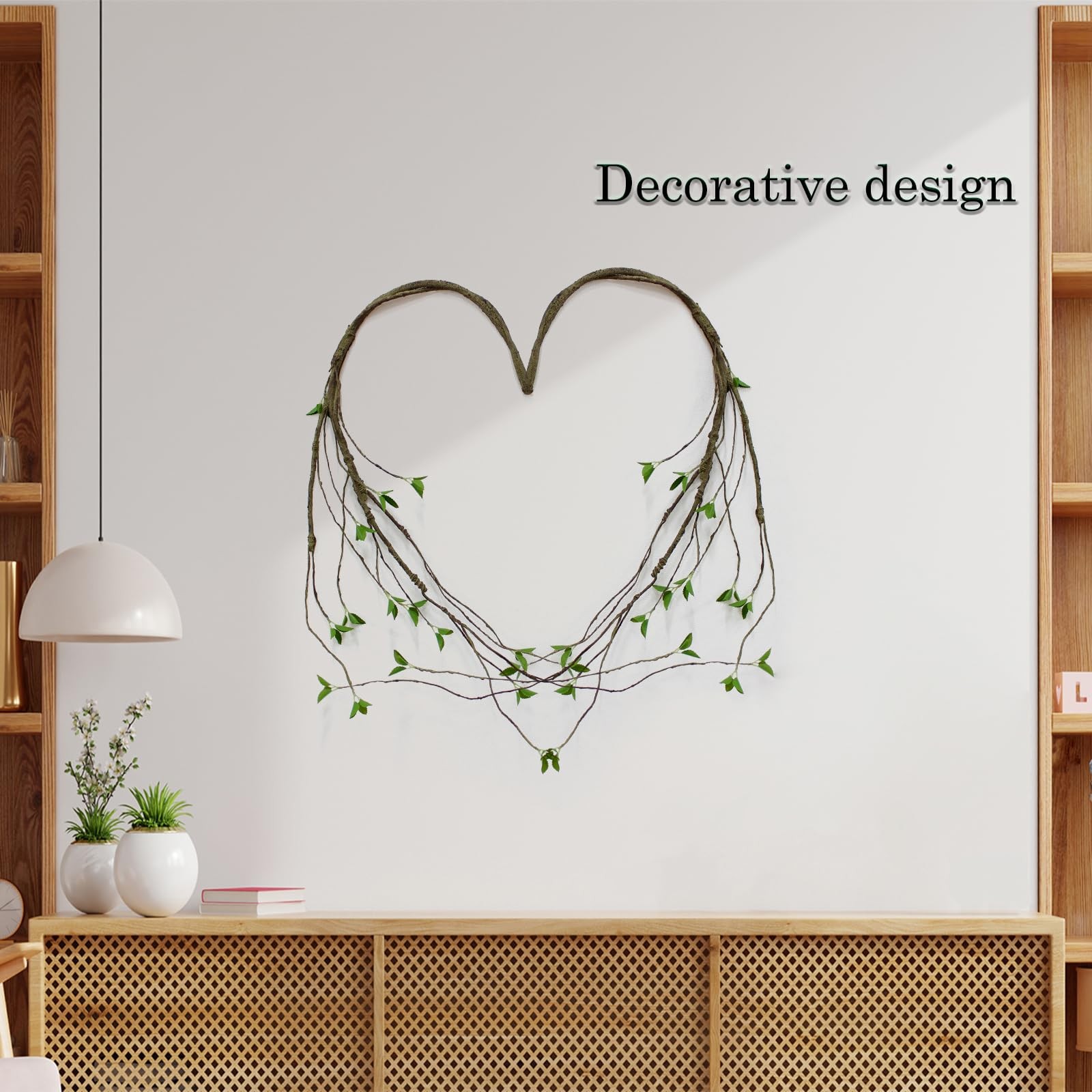 2pcs 57in Artificial Tree Branches Fake Vines with Realistic Leaves Bark Text…