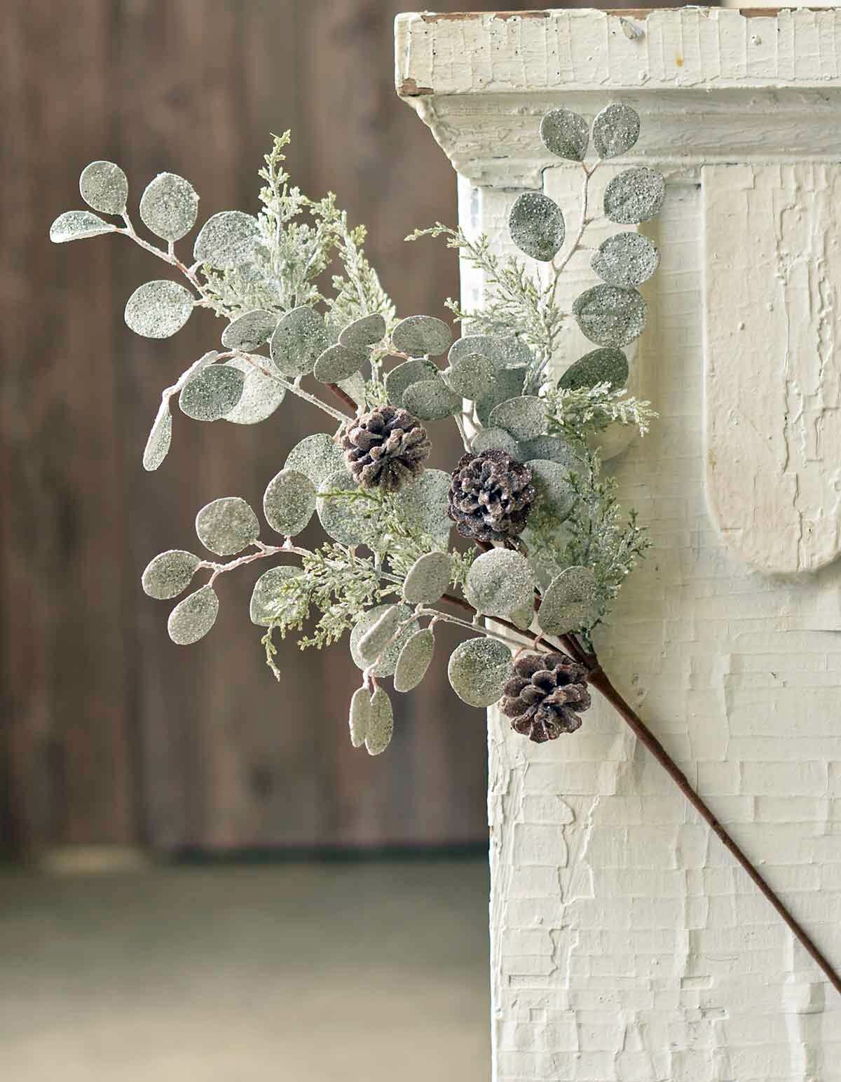 Floral Pick Silver Dollar Shine 27 inch Artificial Winter Christmas Greenery