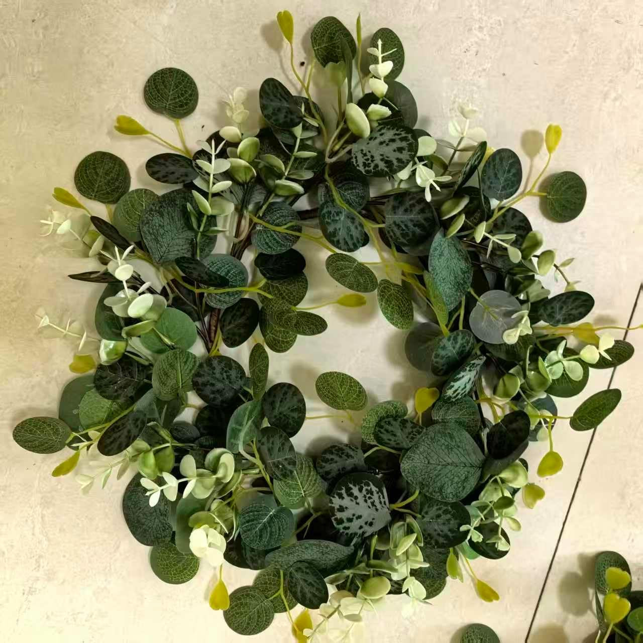 Artificial Green Eucalyptus Wreaths 12” Spring Summer Eucalyptus Leaf Wreaths f