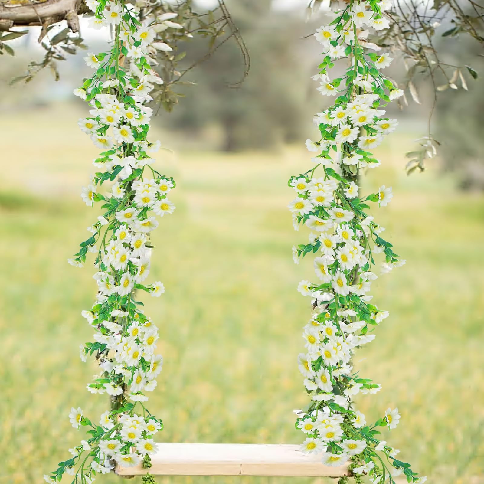 Artificial Daisy Flowers Vine Silk Wildflower Garland Spring Fake Flower Vine…