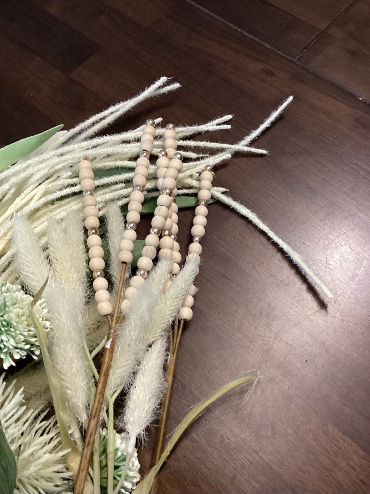 Faux Flowers. Assorted Cream And White Floral Stems, Greenery,
