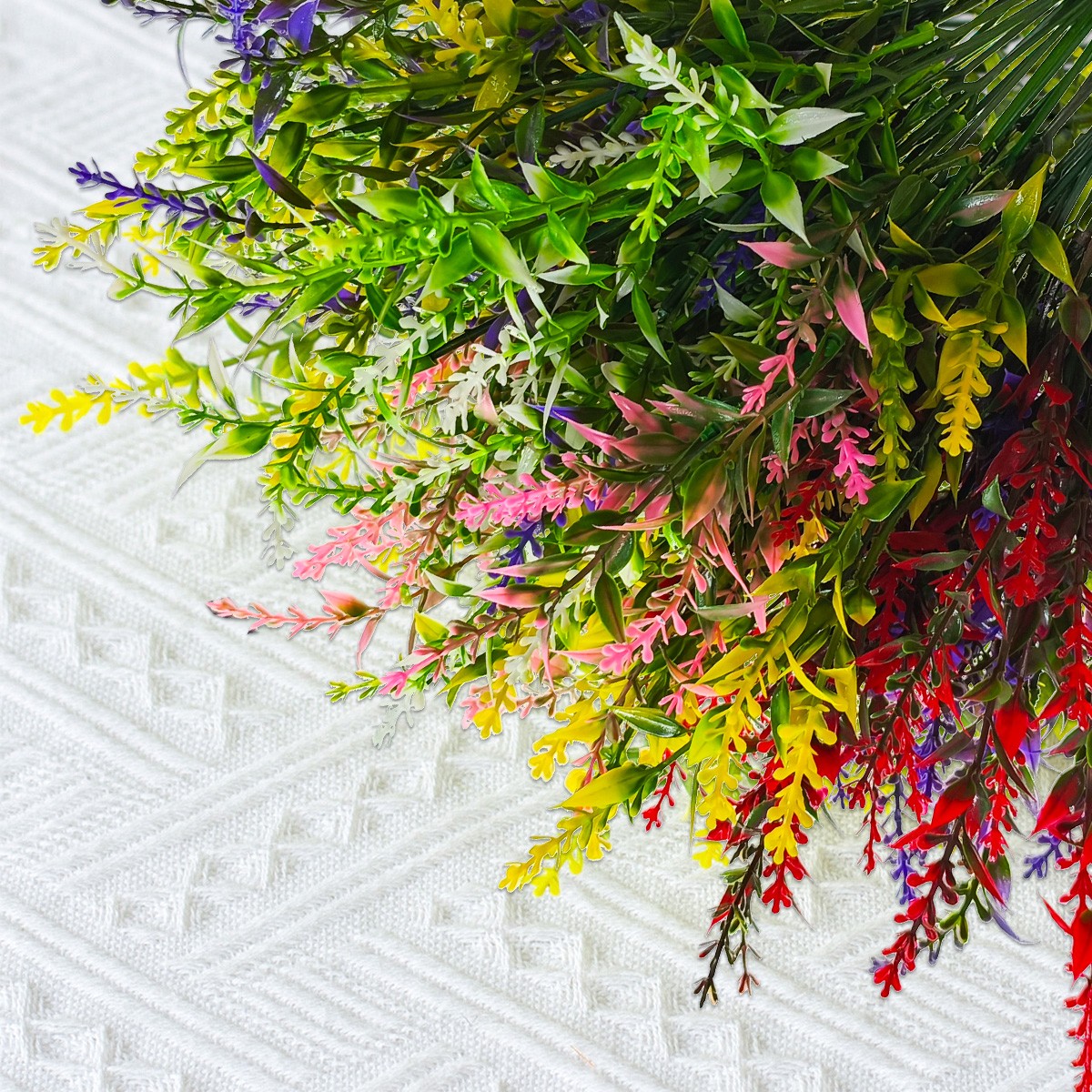 8 Bundles Artificial Flowers UV Resistant Fake Plants Outdoor Home Garden Decor