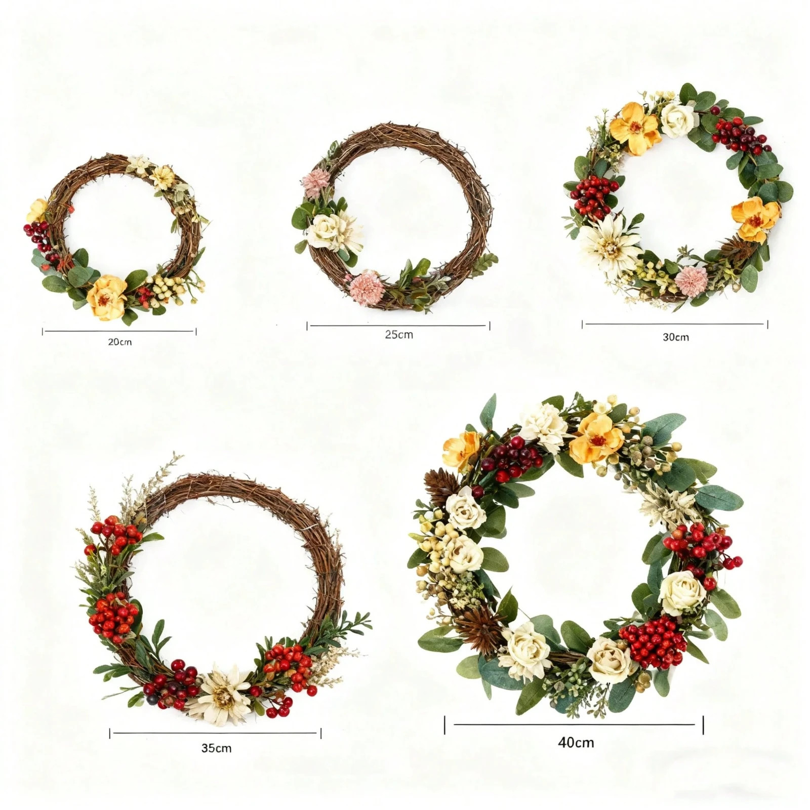 NEW 5 Pcs Natural Vine Wreath Frame, Grape Vine Strips for DIY Handmade Weaving