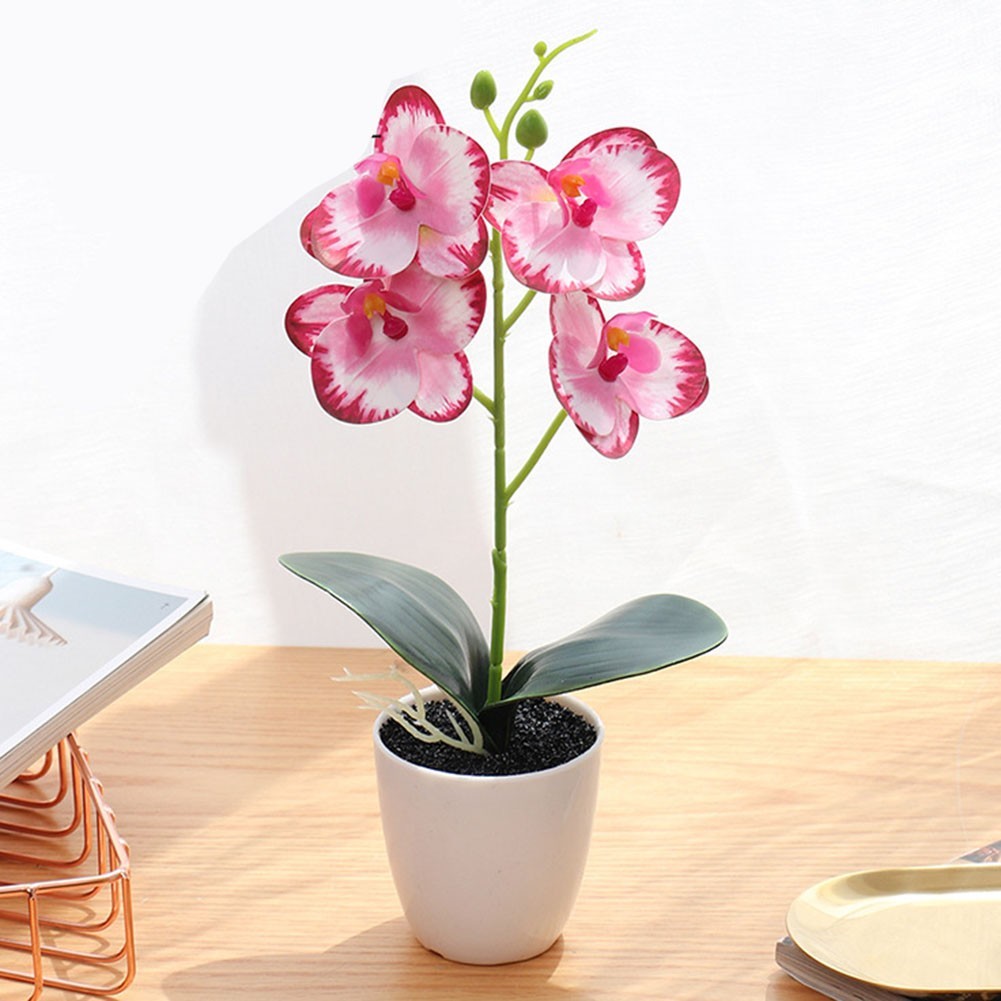 Silk Artificial Fake Orchid Flower Potted Plant Bonsai Party/Garden/Home Decor