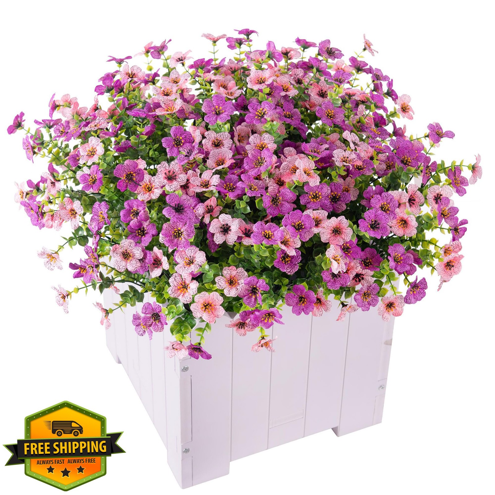 INXUGAO 12 Bundles UV Resistant Artificial Daisy Flowers Outdoor Decor