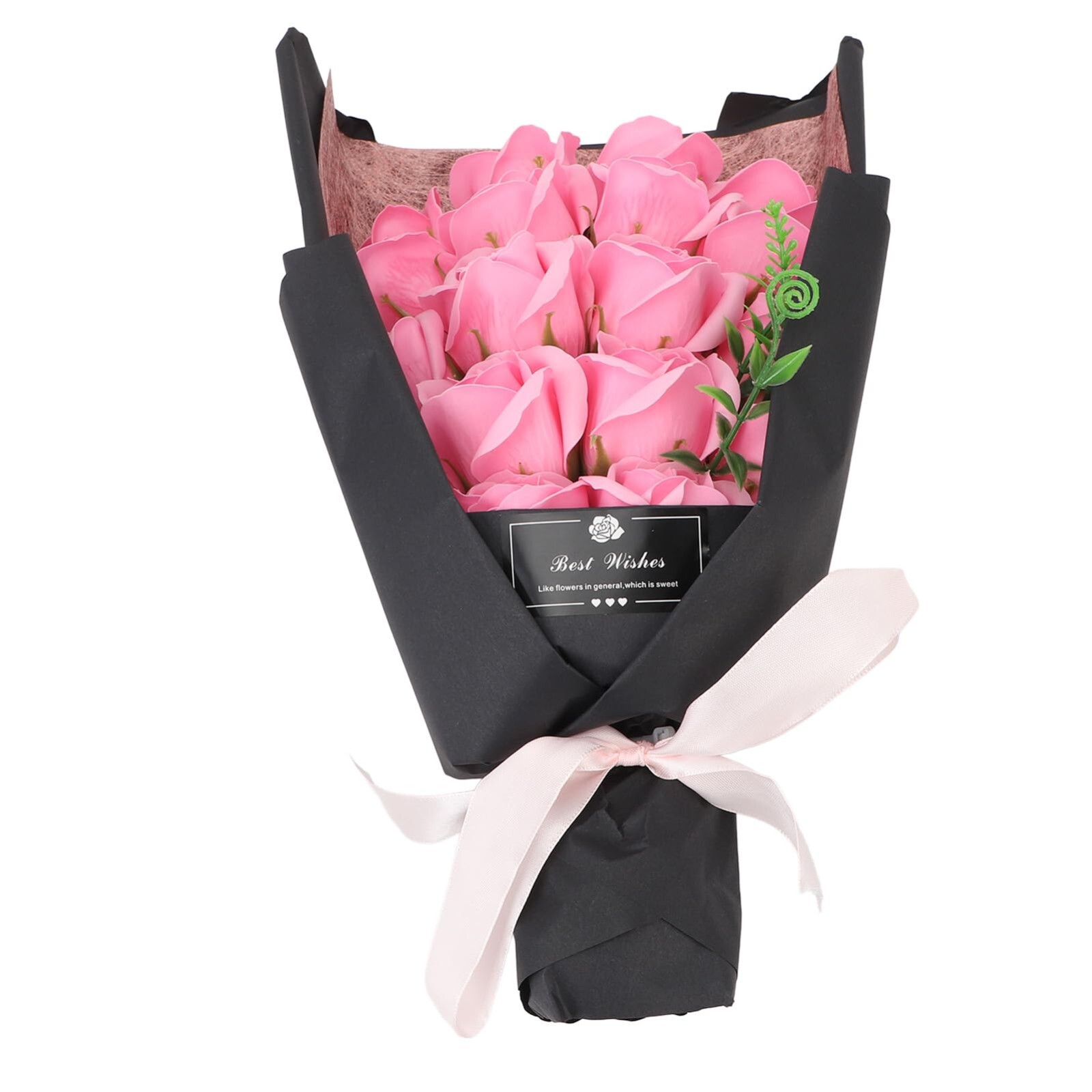 18 Pcs Eternal Pink Rose Soap Flower Bouquet Valentines Day Girlfriend Wife Gift
