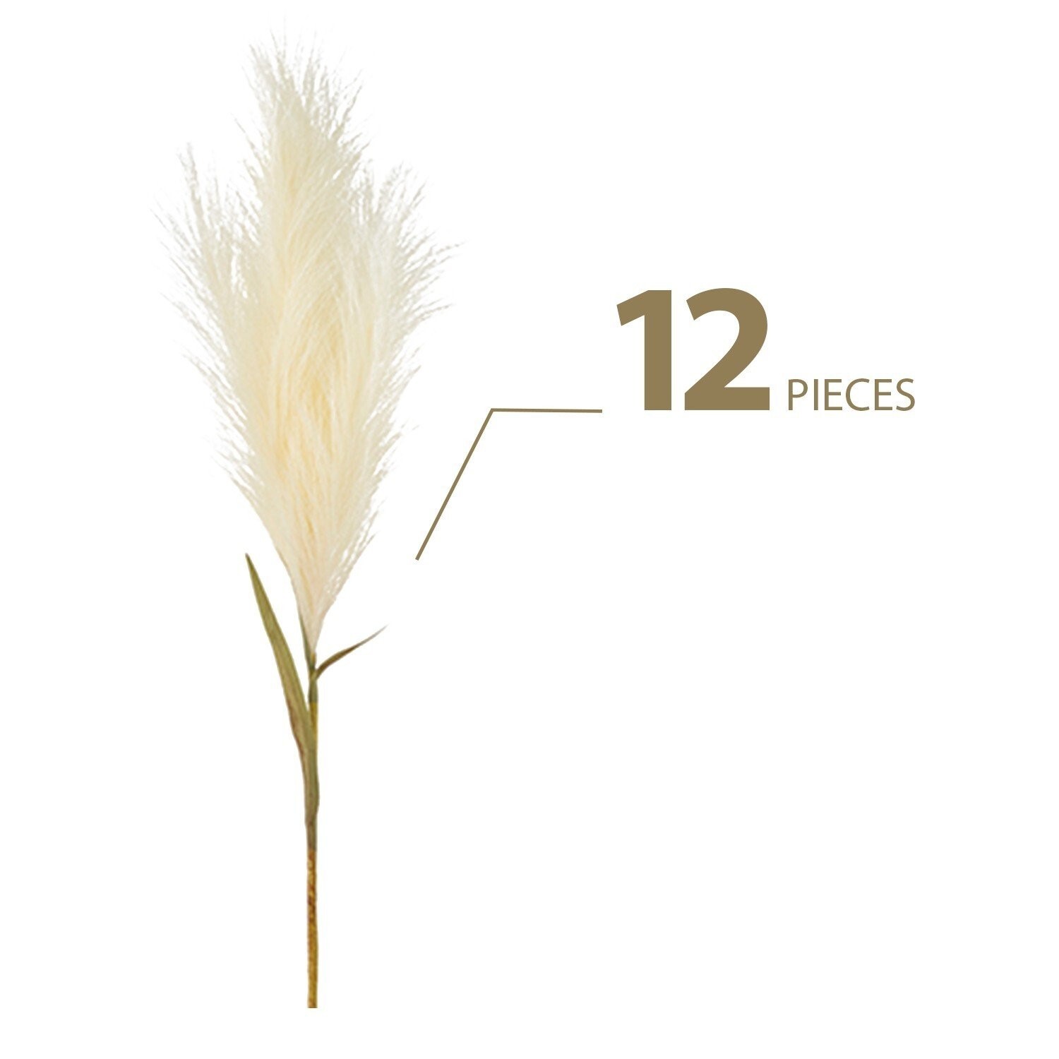 33″ Single Faux Pampas Grass Decor Wedding Party Boho Kitchen Decor 12 Pcs