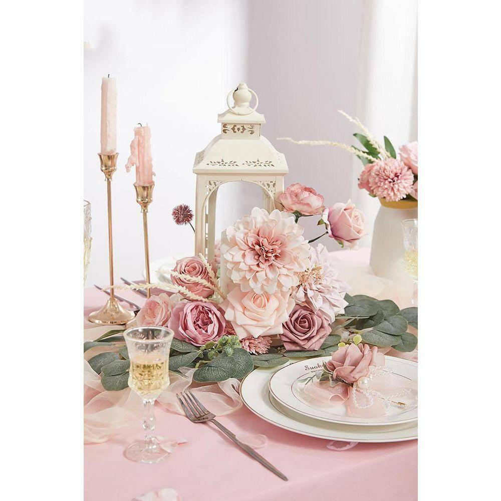 2 In. Dusty Pink Silk Artificial Flowers for DIY Wedding Bouquets Table Centerpi