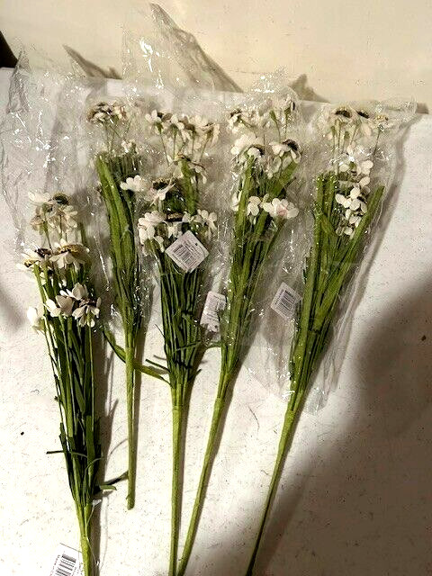 Lot 5 new White Flower Stems