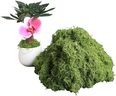 5.3oz Green Fake Moss Artificial Floral Moss Faux Plant for DIY Crafts Fairy Gar
