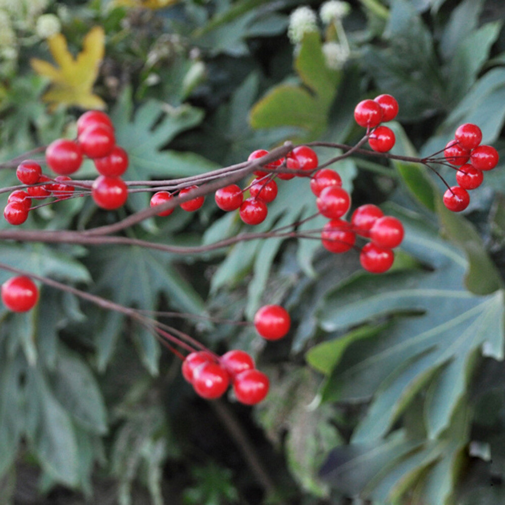 100PCS Simulation Cherry Artificial Lifelike Cherry Decoration Fake Fruit 10MM