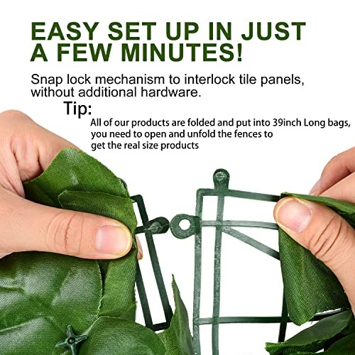 Artificial Ivy Privacy Fence, 118×78.7in Artificial Hedges Fence 118*78.7inch