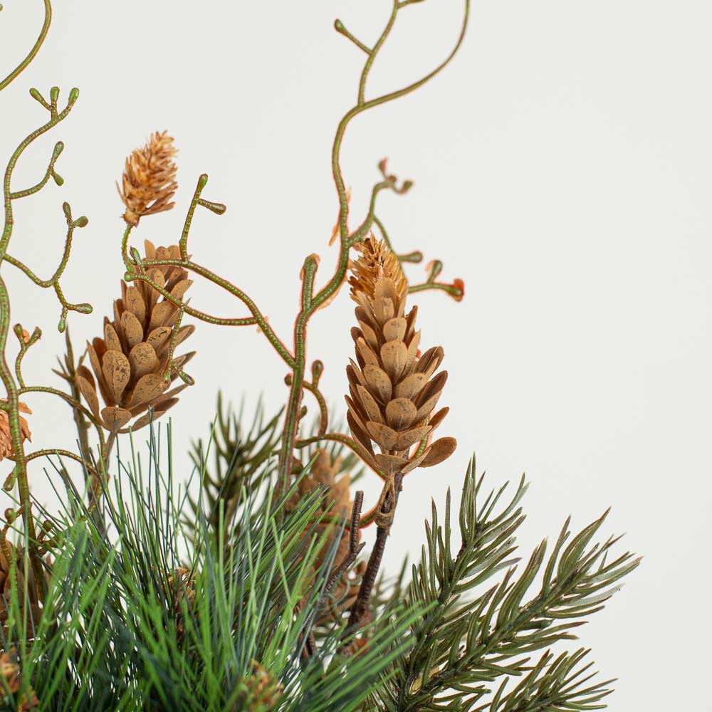 21″ Artificial Mixed Pine, Pine Cone and Eucalyptus Bundle