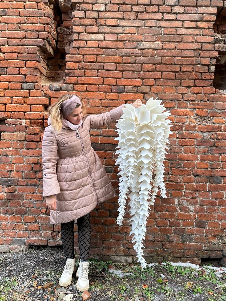 Large White Wisteria Giant Flowers Wedding Decor Hanging Нandmade