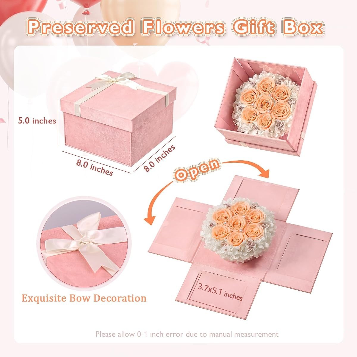 Eterfield Forever Flowers in Gift Box, Preserved Roses That Last a Year