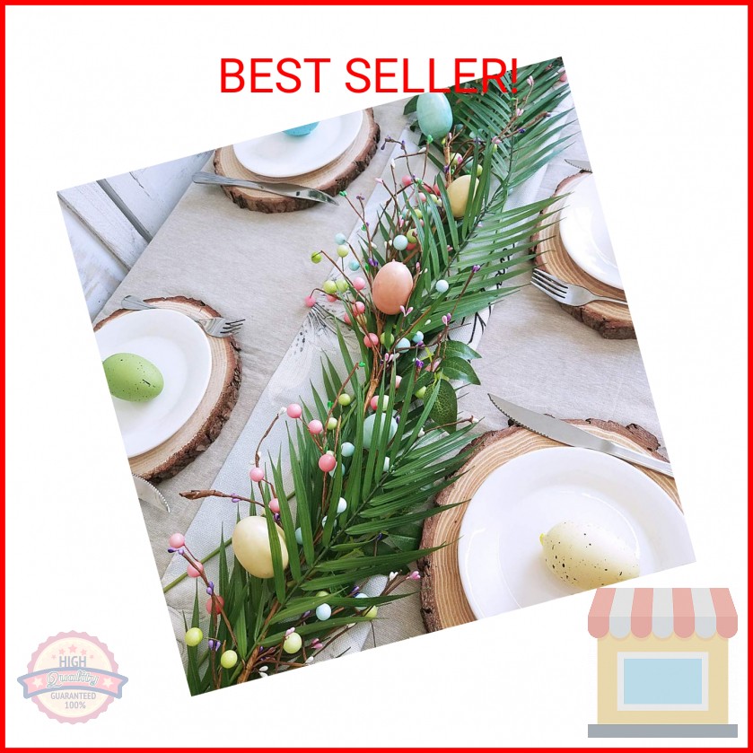 Artificial Areca Palm Leaves, 8 Pcs Faux Tropical Palm Tree Leaves Stems for Flo