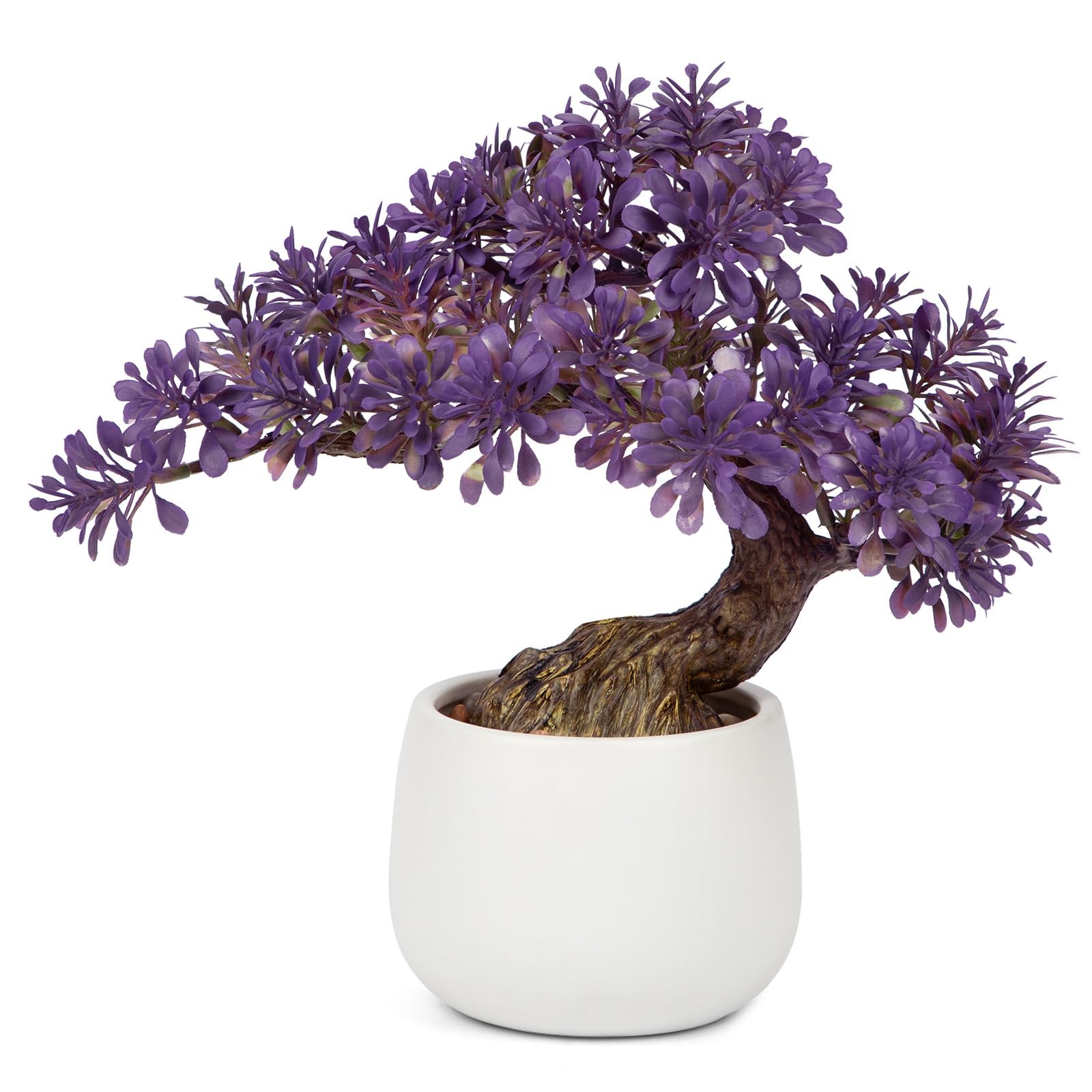 Fake Bonsai Tree Zen Juniper Bonsai Plant 10” Tall Artificial Bonsai Trees wi…
