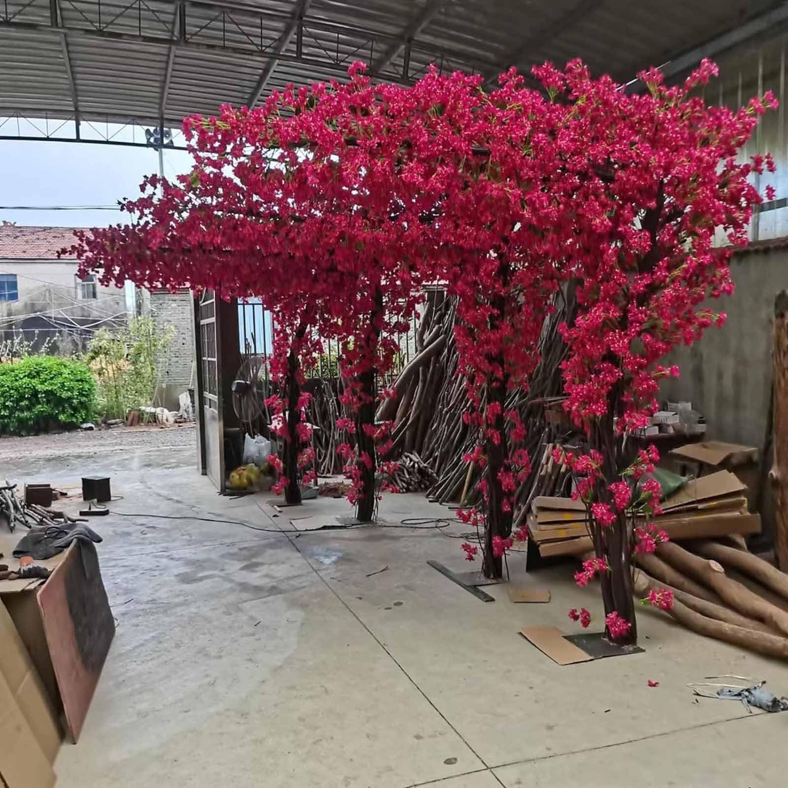Large Pink Artificial Bougainvillea Tree Artificial Tree for Landscape and Ve…