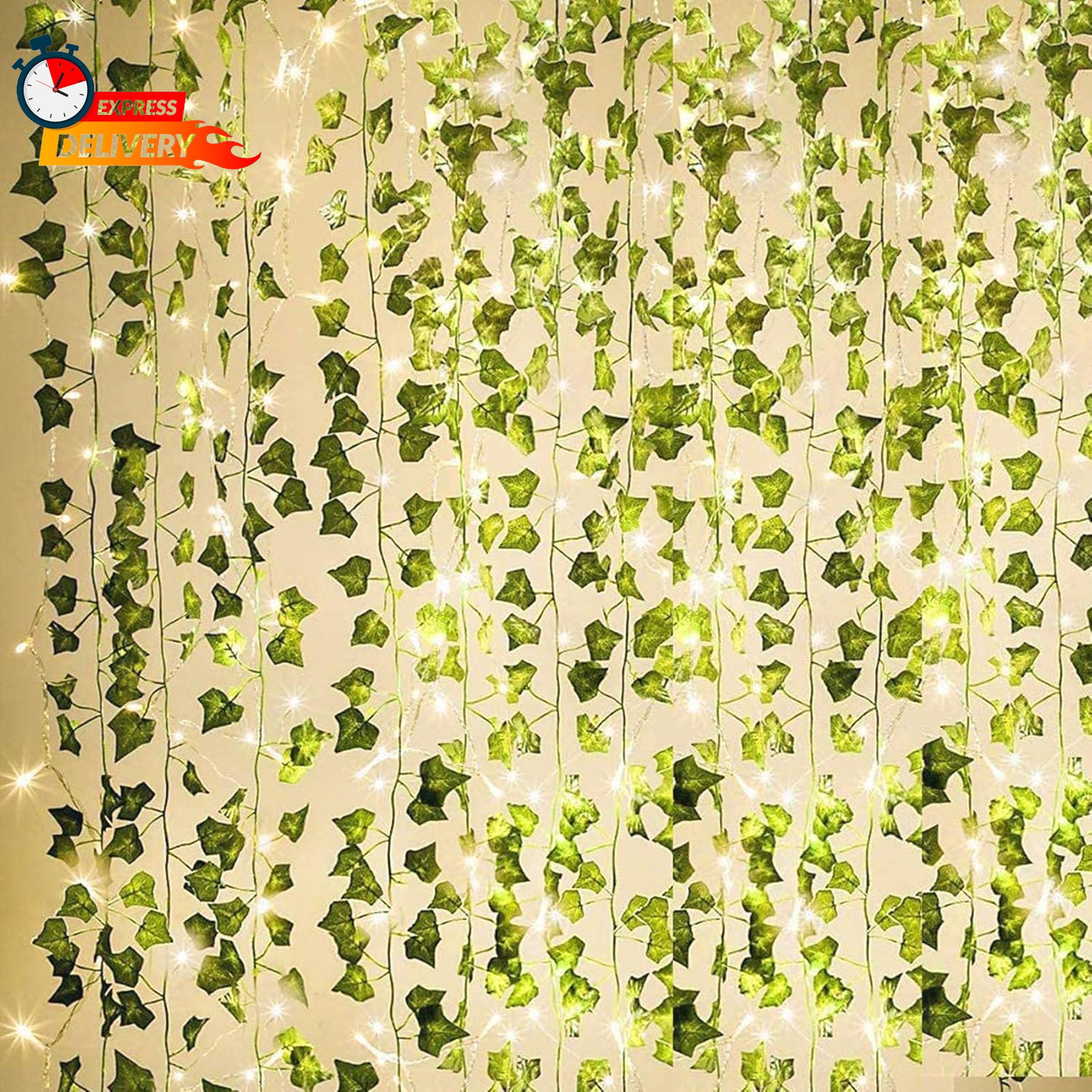 KASZOO 84Ft 12 Pack Artificial Ivy Garland Fake Plants, Vine Hanging Garland wit