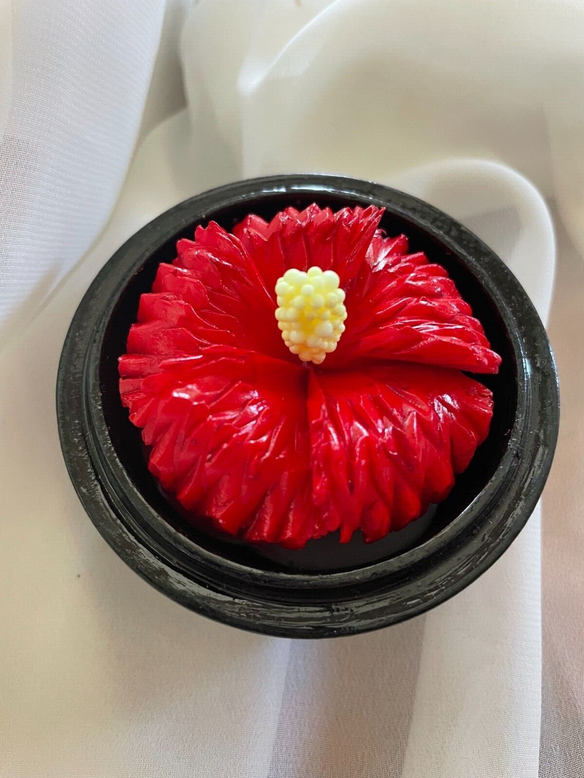 🌹Red Hibiscus- Hand Carved Display Soap 3″ Perfect Holiday gift,100% Handmade🌹