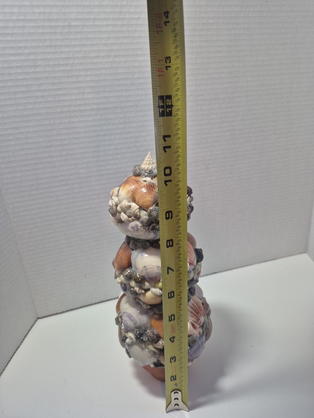 10 1/2″ Topiary – SEASHELLS POTTED TREE /bush – Made for Beachcombers. Unusual !