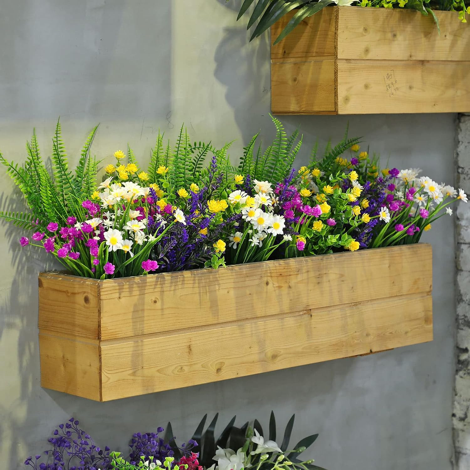 24 UV Resistant Artificial Flower Bundles for Outdoor & Indoor Decor