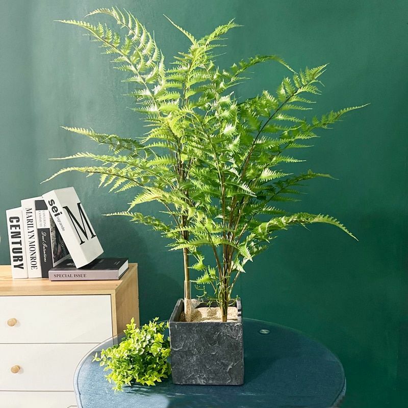 Tropical Palm Leaves Tree Plant Large Artificial Green Home Garden Decoration
