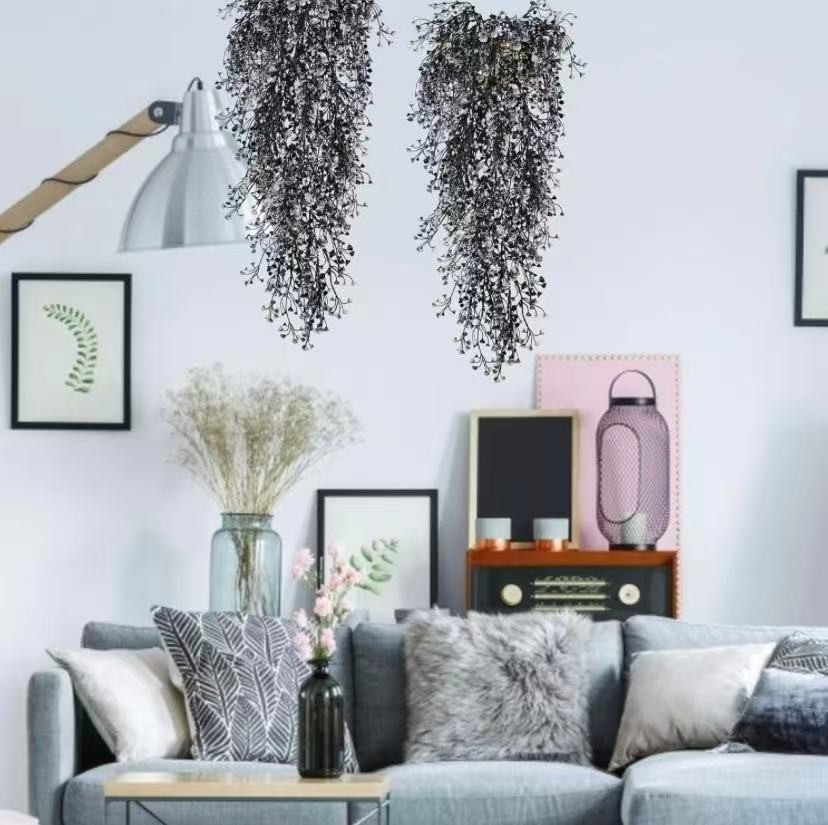 4PCS Decorative Flowers Vine Hanging Artificial Plants Hanging Plant