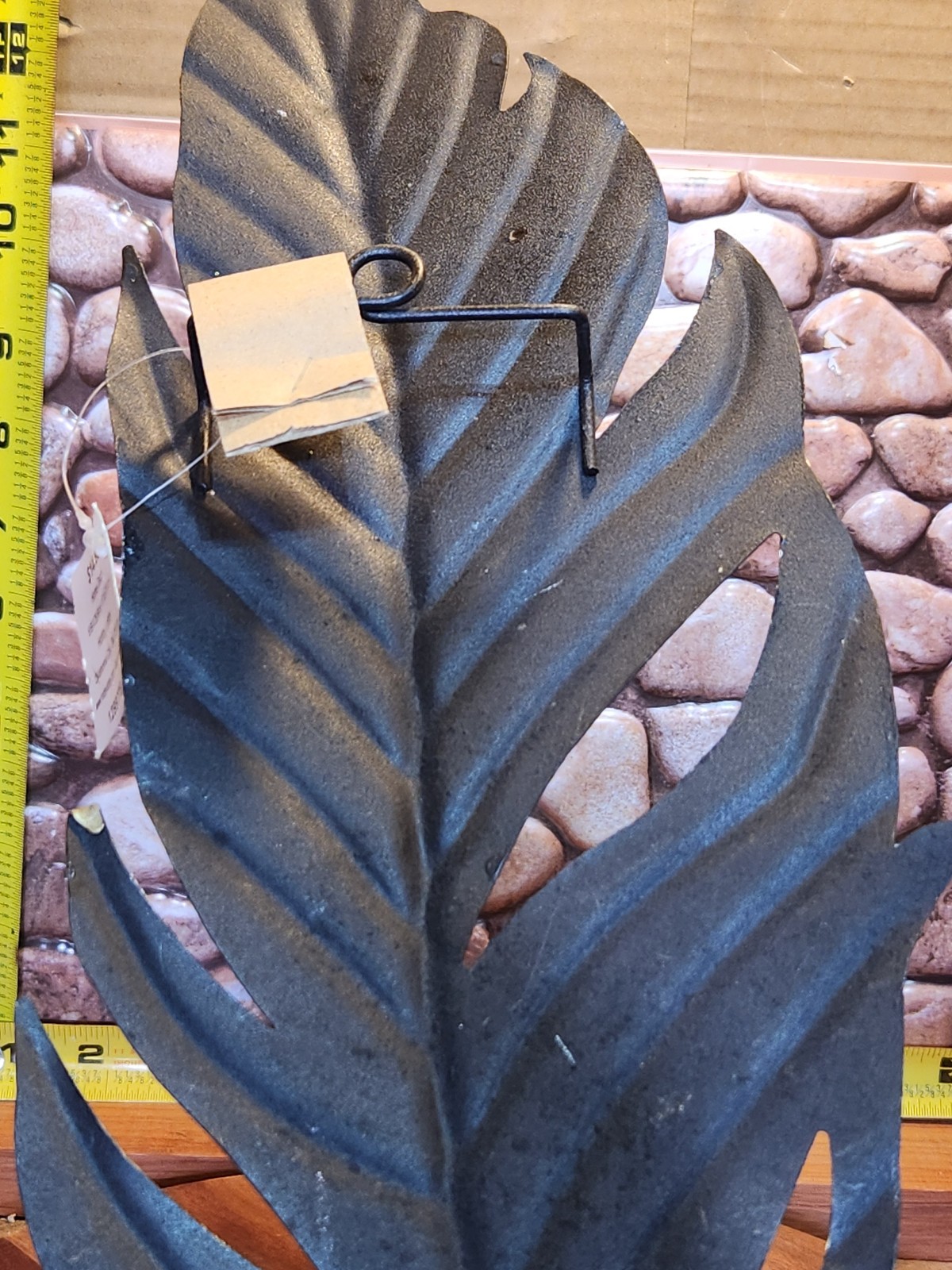 3 stamped steel LEAVES 27″ 15″ 14″ Wall Art NEW-Vintage STOCK-STEAMPUNK ART