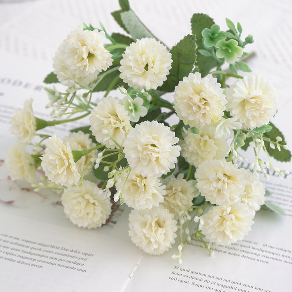 2Pcs Reusable Artificial Carnation Flowers Assorted Color Decorative Bouquet