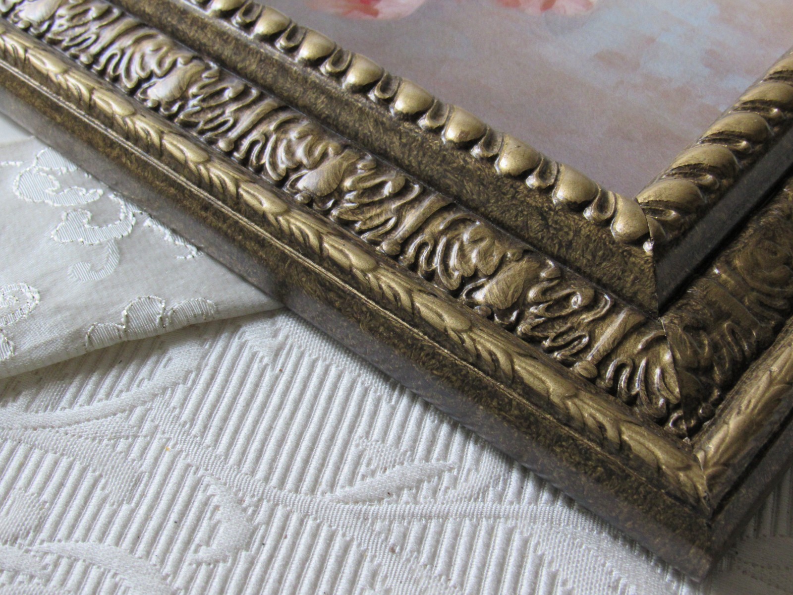 Pink Peony Home Decor,Antique Gold 8×10,Baroque,Victorian,Grand Millennial,Rose