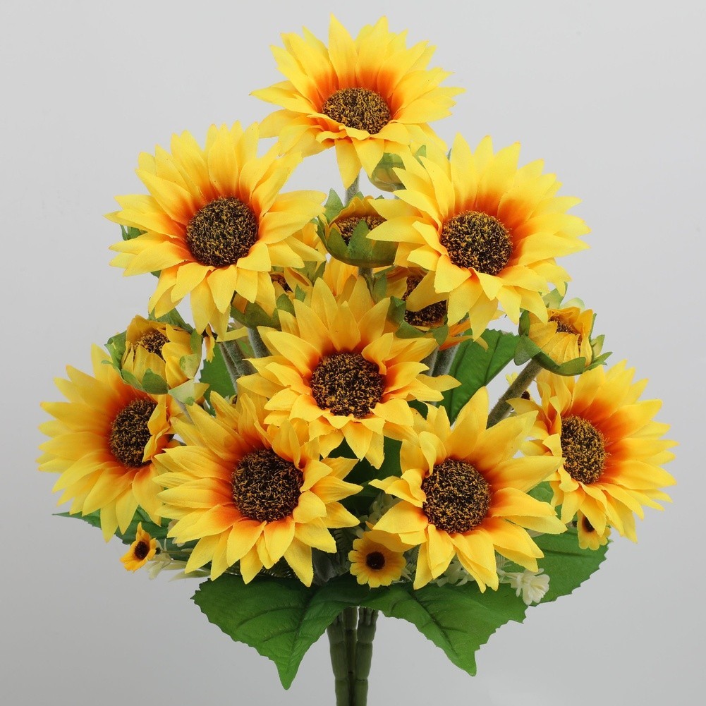 Silk Sunflower Bouquet 38cm 30cm 31cm for Wedding Home Decor Photography Props