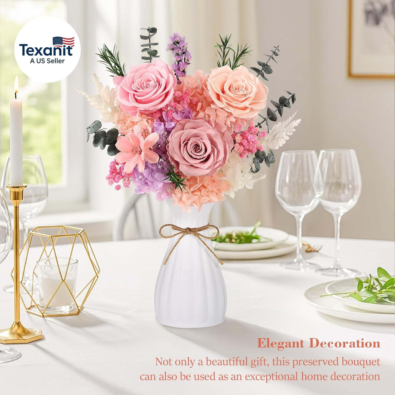 Flowers for Delivery Prime Preserved Flowers Bouquet That Last 3-5 Years Real Fo