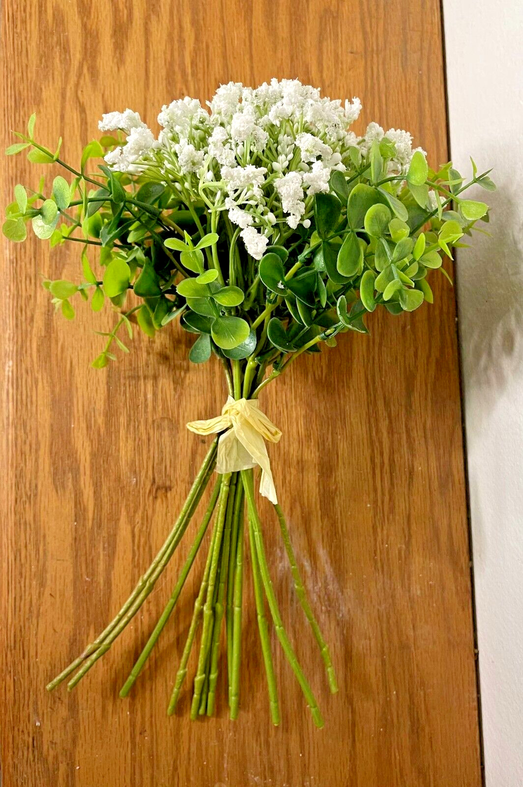 48pcs Baby Breath Artificial Flower White Gypsophila Silver Dollar Eucalyptus