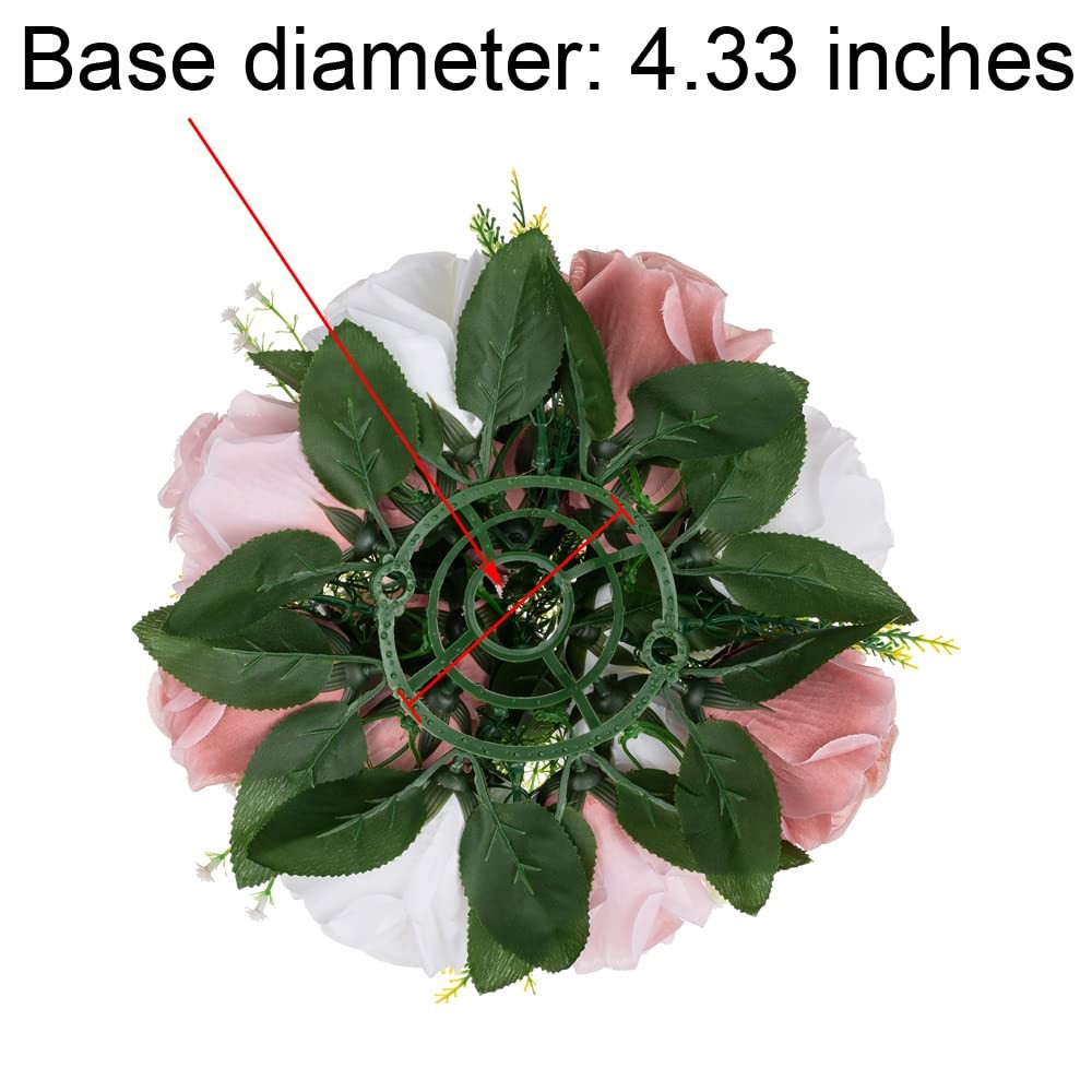 2 PCS Flower Centerpieces Wedding Table Decorations Dusty Rose White Balls